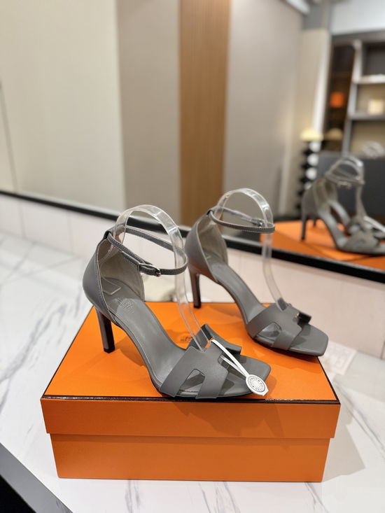 Hermes Classic 9cm Premium Leather Comfortable Pumps