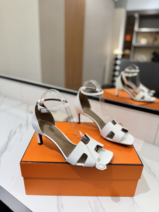 Hermes Classic 6.5cm Premium Leather Comfortable Pumps