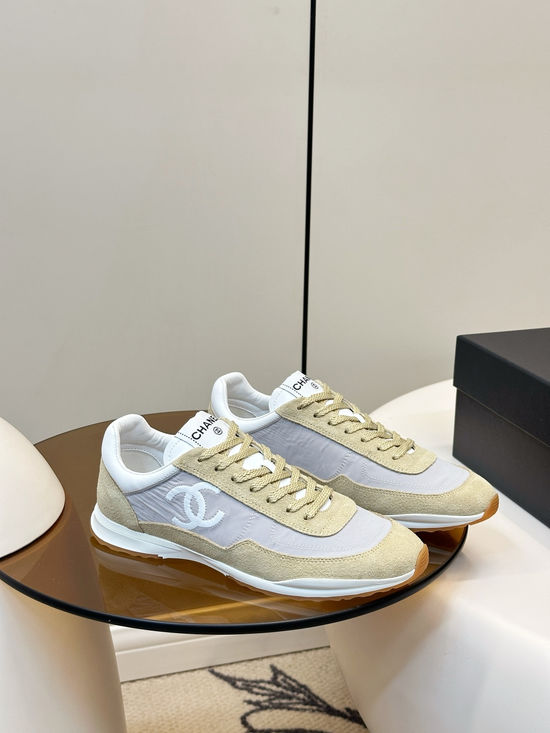 Chanel Breathable Fabric Suede Low Top Casual Sneakers