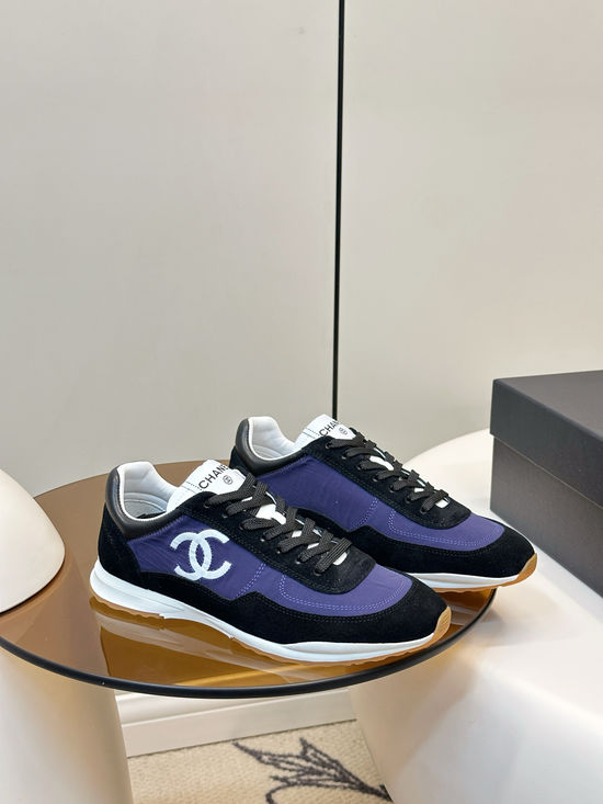 Chanel Breathable Fabric Suede Low Top Casual Sneakers