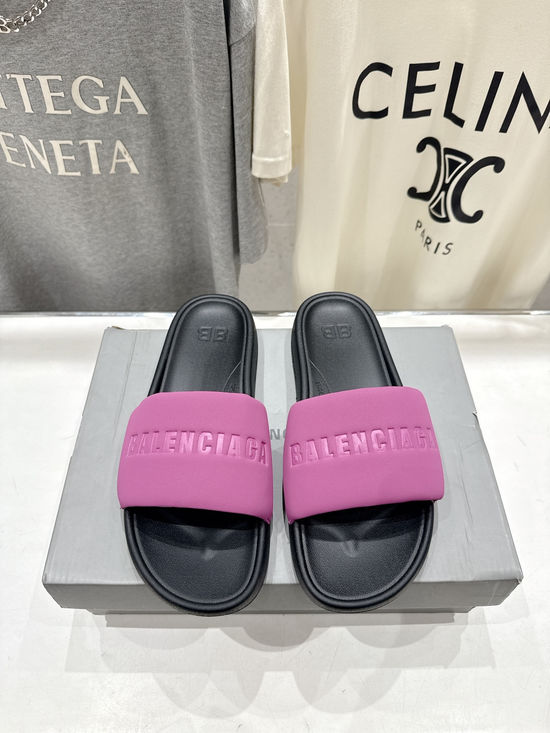 Balenciaga Waterproof Suede Non-Slip Casual Beach Slide Sandals