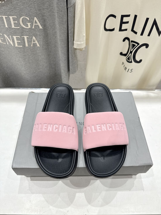 Balenciaga Waterproof Suede Non-Slip Casual Beach Slide Sandals