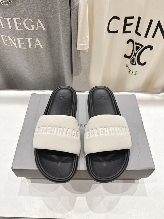 Balenciaga Waterproof Suede Non-Slip Casual Beach Slide Sandals
