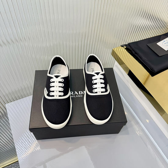 Prada Printed Canvas Thick Sole Casual Sneakers