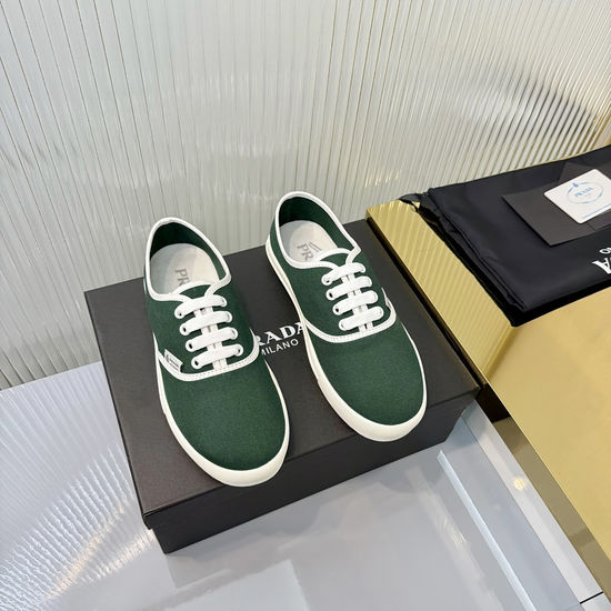 Prada Printed Canvas Thick Sole Casual Sneakers