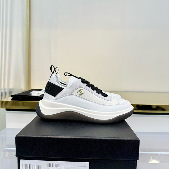 Chanel Soft Sheepskin Two-tone Casual Daily Sneakers