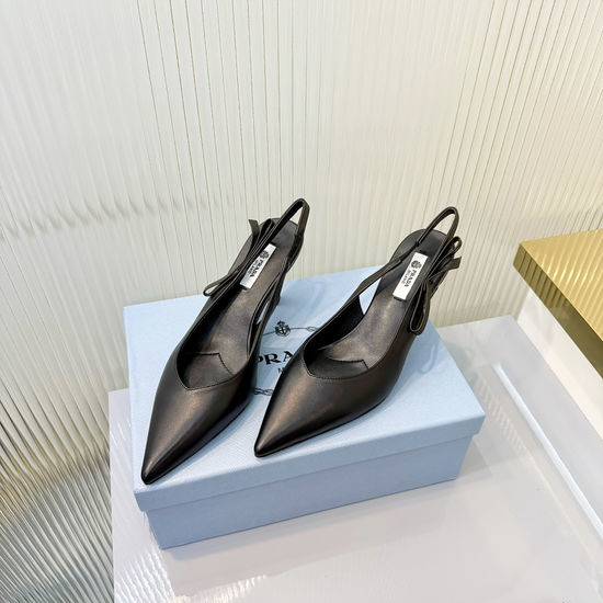 Prada Square Toe Block Heel Backless Sandals Premium Quality