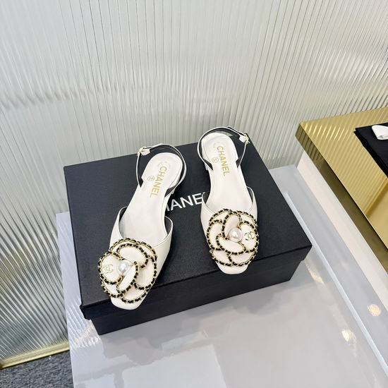 Chanel Elegant Camellia Decor Leather Mary Jane Casual Shoes