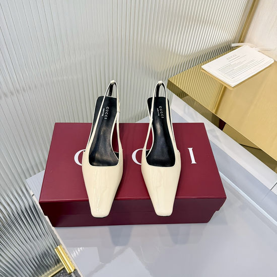 Gucci Classic Crystal Decorated Patent Leather Loafer