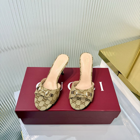 Gucci Horsebit Decor Leather High Heel Sandals Premium Quality