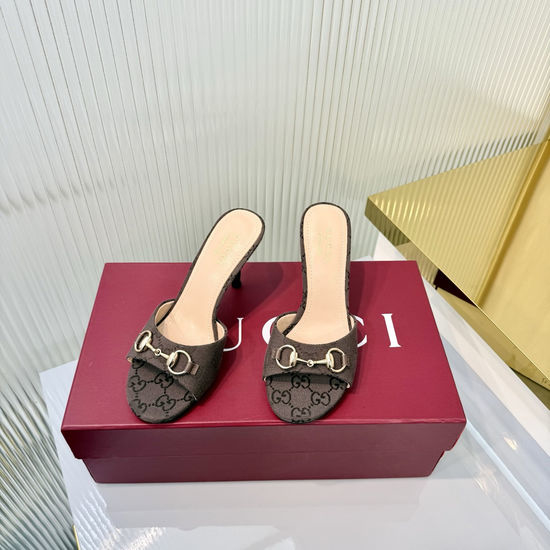 Gucci Horsebit Decor Leather High Heel Sandals Premium Quality