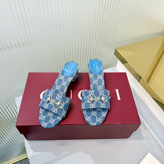 Gucci Horsebit Decor Leather Mid Heel Sandals Premium Quality