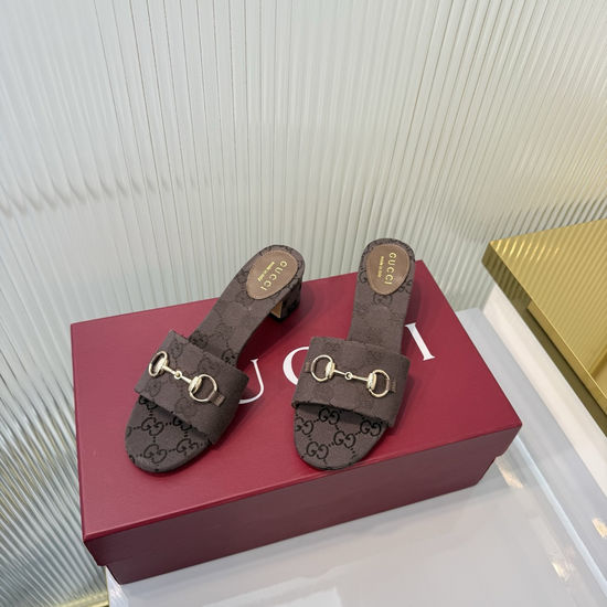 Gucci Horsebit Decor Leather High Heel Sandals Premium Quality