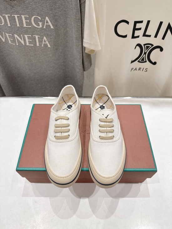 Loro Piana Soft Canvas Casual Sneakers Comfortable Lightweight Versatile Daily Wear