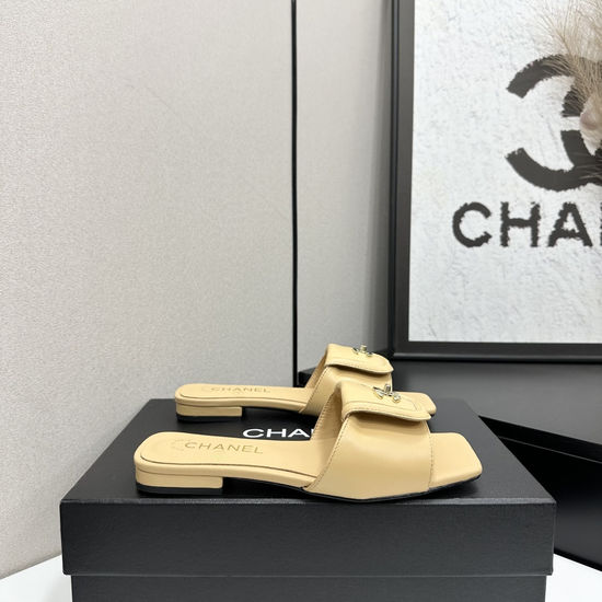 Chanel Genuine Leather Lined Classic Casual Sandals