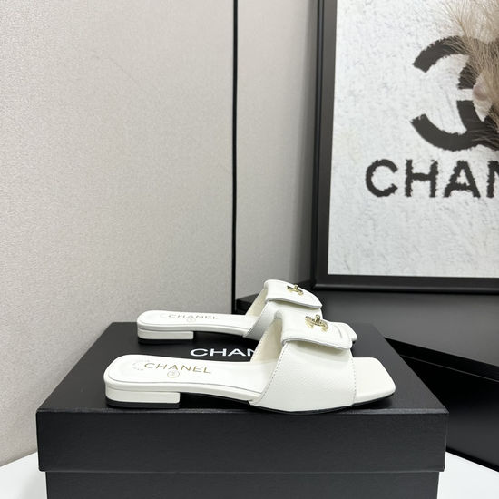Chanel Genuine Leather Lined Classic Casual Sandals