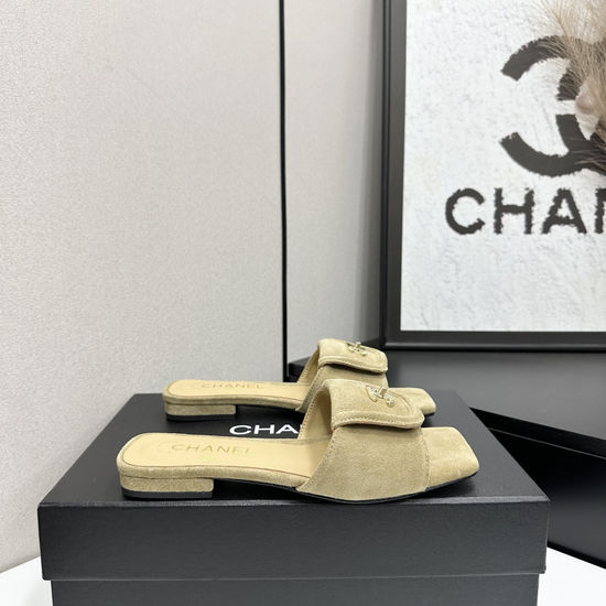 Chanel Genuine Leather Lined Classic Casual Sandals
