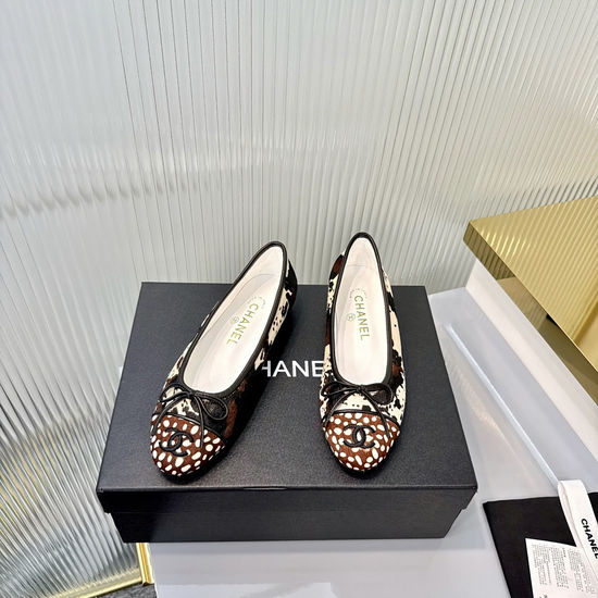 Chanel Premium Pony Hair Color Block Low Heel Sandals