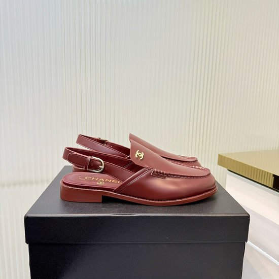 Chanel Patent Leather Loafers with Signature Hardware Buckle
