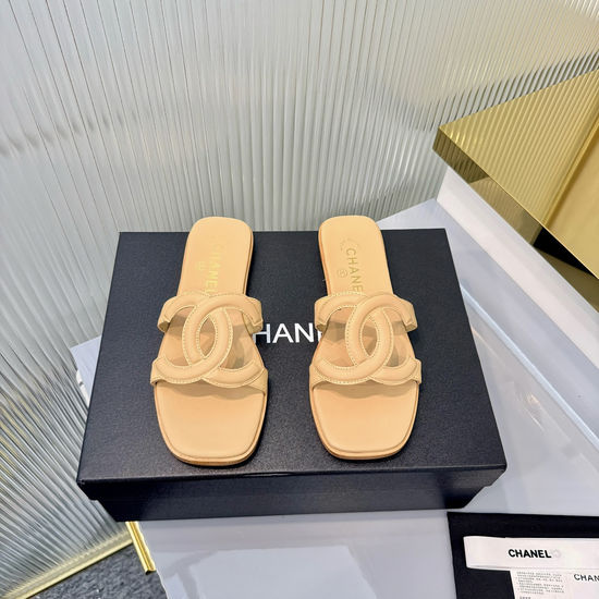 Chanel Elegant Versatile Soft Comfortable Flat Slides
