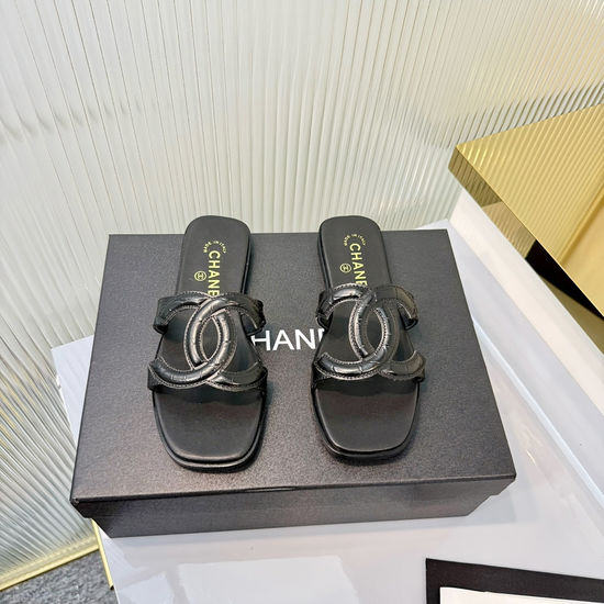 Chanel Elegant Versatile Soft Comfortable Flat Slides