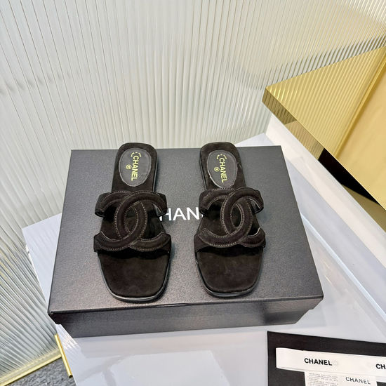 Chanel Elegant Versatile Soft Comfortable Flat Slides