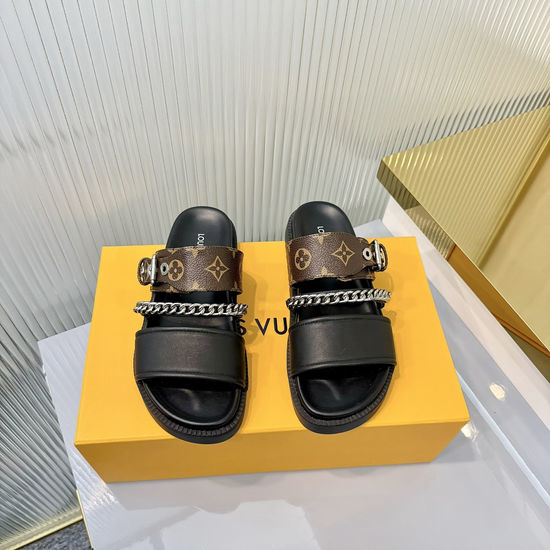 Louis Vuitton LV Vintage Printed Adjustable Slip On Comfort Clogs