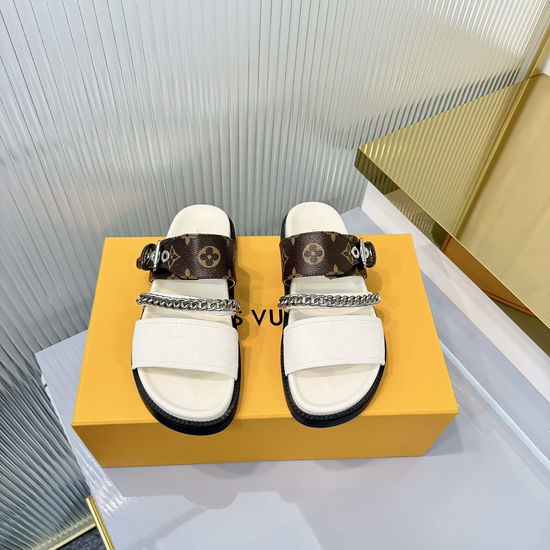 Louis Vuitton LV Vintage Printed Adjustable Slip On Comfort Clogs