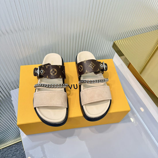 Louis Vuitton LV Vintage Printed Adjustable Slip On Comfort Clogs