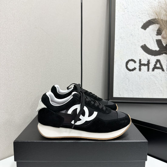 Chanel Mixed Color Embroidered Upper Casual Sports Sneakers