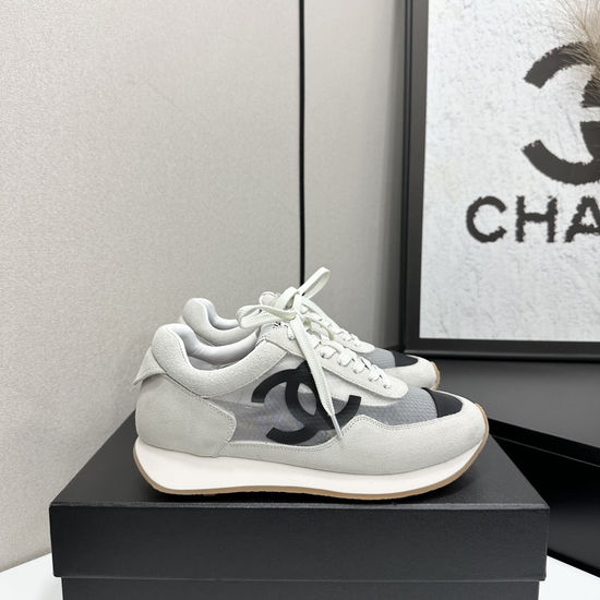 Chanel Mixed Color Embroidered Upper Casual Sports Sneakers