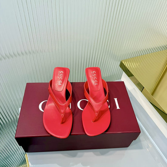 Gucci Rhinestone Decor Flat Slides Soft Leather Foldable Back Elegant Shoes