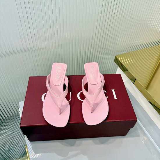 Gucci Rhinestone Decor Flat Slides Soft Leather Foldable Back Elegant Shoes