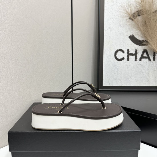 Chanel Satin Upper Soft Foam Sole Comfort Sandals