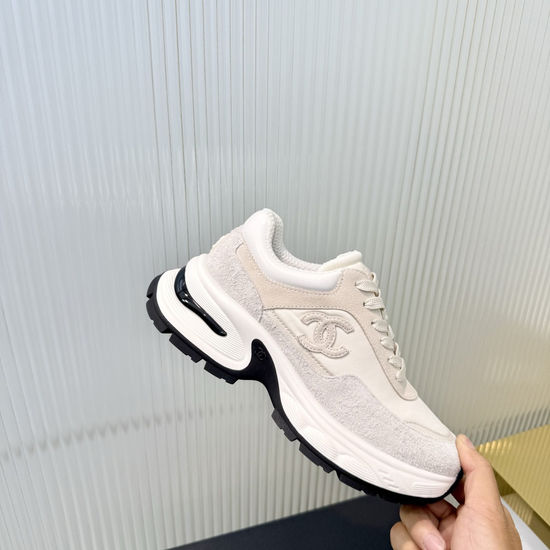 Chanel Custom-made Panda Color Leather Sneakers