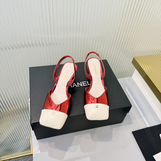 Chanel Classic Mid Heel Leather Ballet Dress Shoes