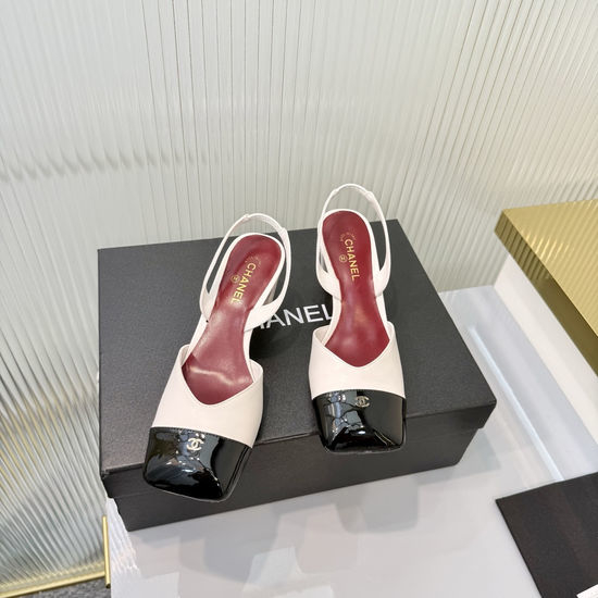 Chanel Classic Mid Heel Leather Ballet Dress Shoes