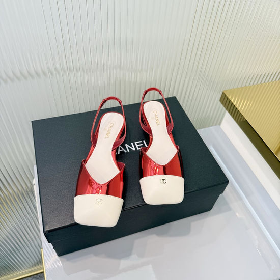 Chanel Classic Leather Slip On Ballet Flat Shoes
