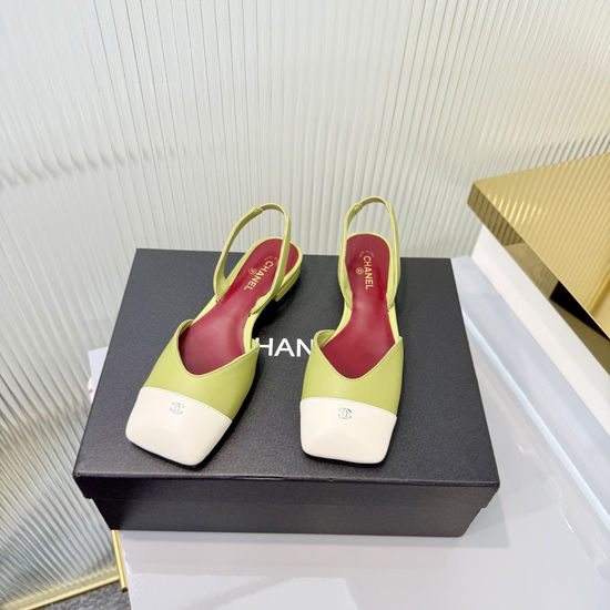 Chanel Classic Leather Slip On Ballet Flat Shoes