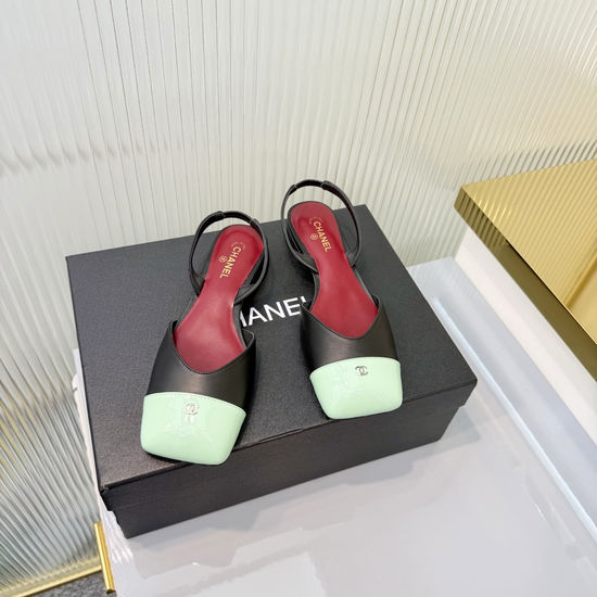 Chanel Classic Leather Slip On Ballet Flat Shoes
