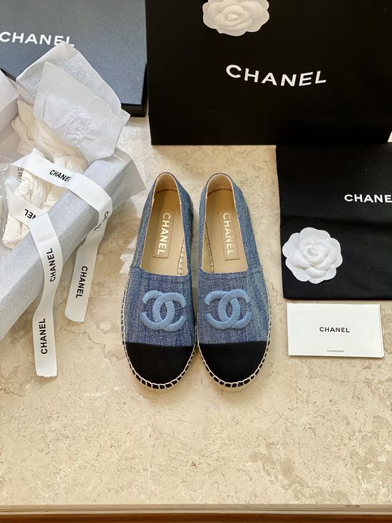 Chanel Denim Espadrilles Comfortable Soft Inner Premium Durable Shoes