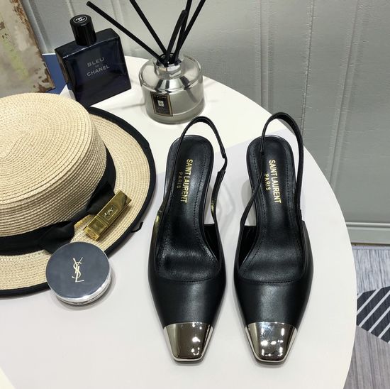 Yves Saint Laurent Chic Pointed Toe High Heel Sandals with Premium Leather