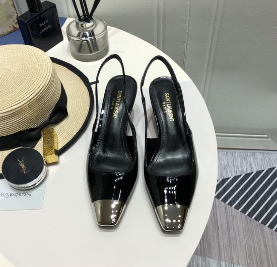 Yves Saint Laurent Chic Pointed Toe High Heel Sandals with Premium Leather
