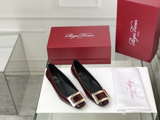 Roger Viver Patent Leather Buckle Kitten Heel Pumps