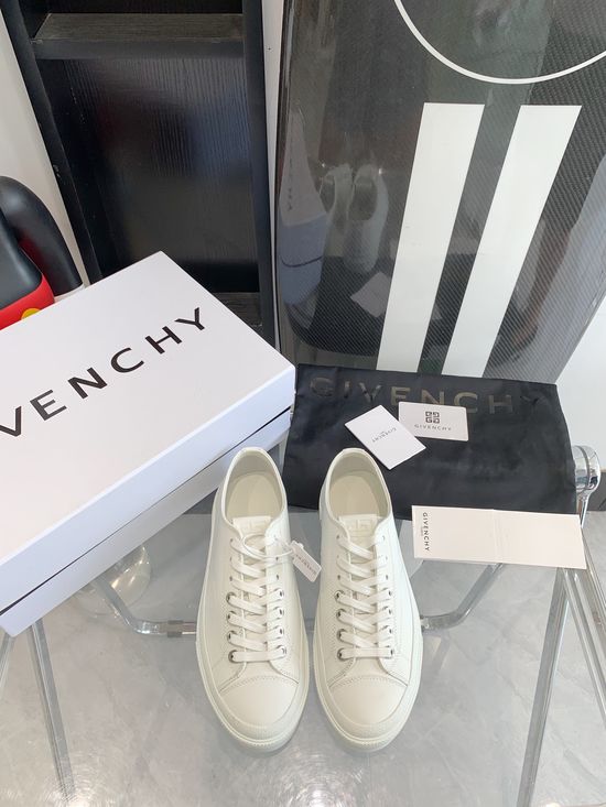 Givenchy Premium Leather White Sneakers With Durable TPU Sole