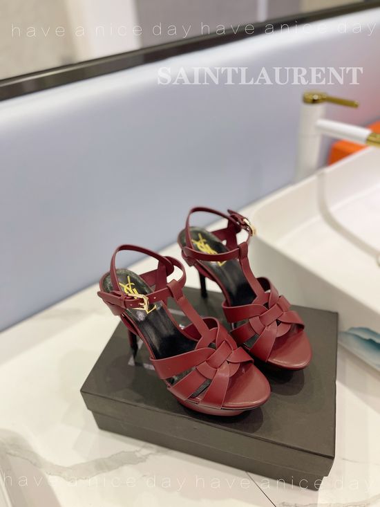 Yves Saint Laurent Elegant High Heel Pumps Premium Leather Upper Dress Shoes