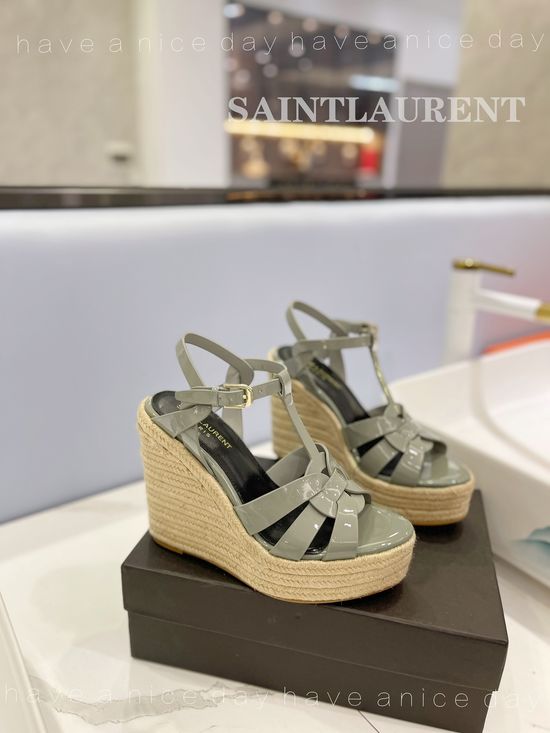 Yves Saint Laurent High Heel Stiletto Pumps Non-slip Sole Patent Leather Shoes
