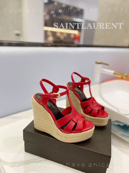 Yves Saint Laurent Elegant Leather High Heel Shoes Non-slip Sole