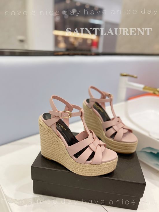 Yves Saint Laurent Elegant Leather High Heel Shoes Non-slip Sole