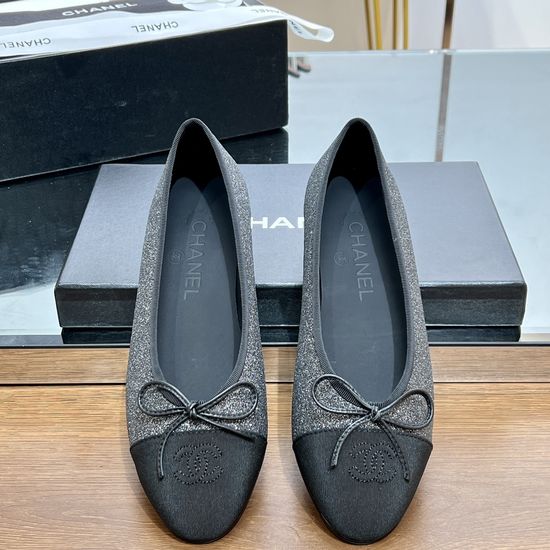 Chanel Classic Two Tone Slingback Flats Genuine Leather Sole